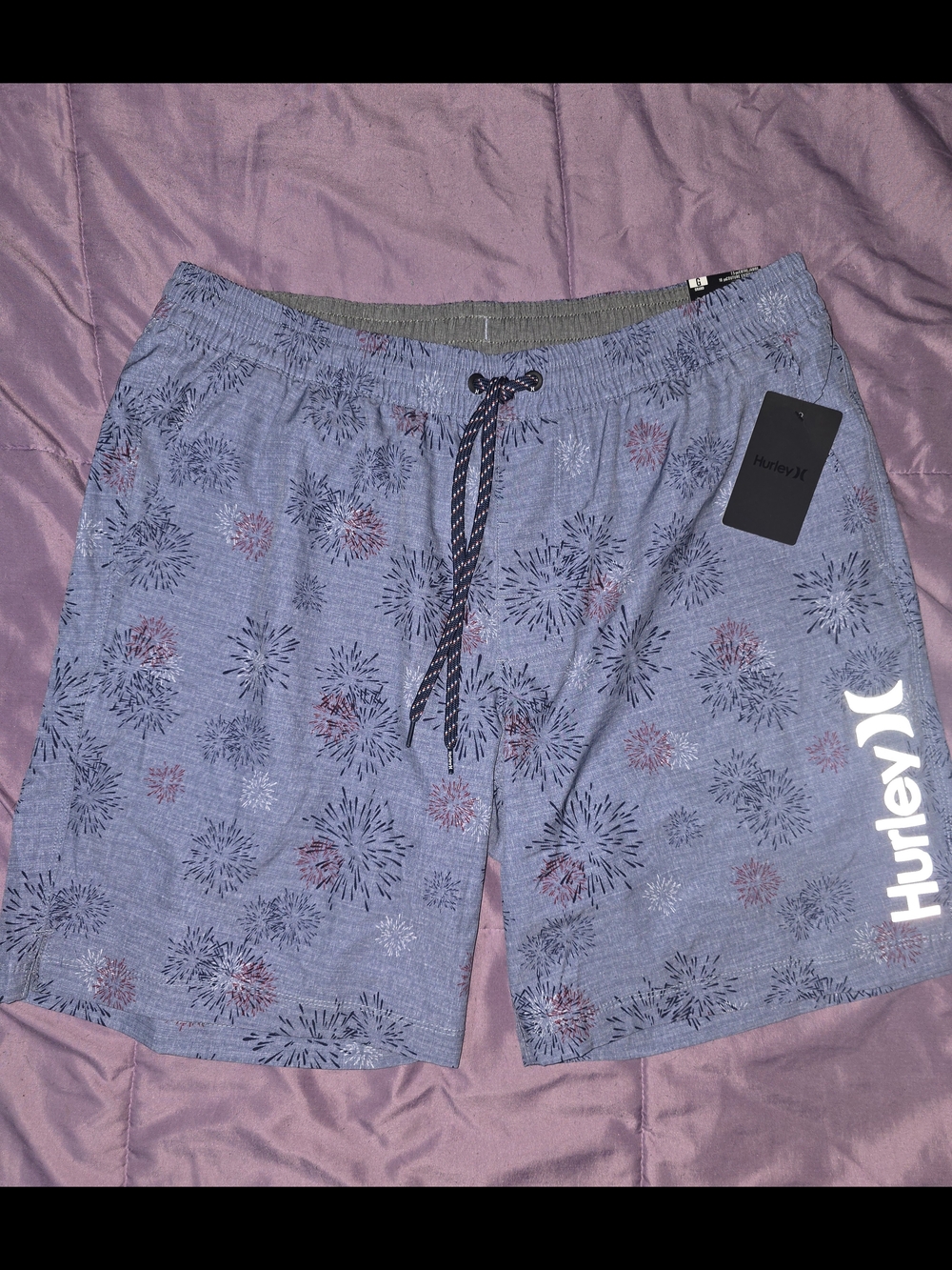 Hurley Blue Fireworks Swim Trunks